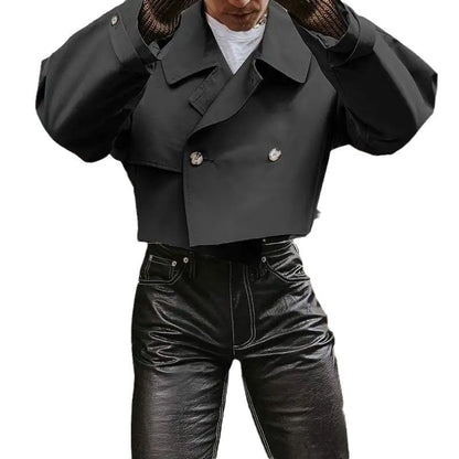 Damen Kurze Jacke mit doppelter Knopfleiste und bindbarem Saum Stalluxe