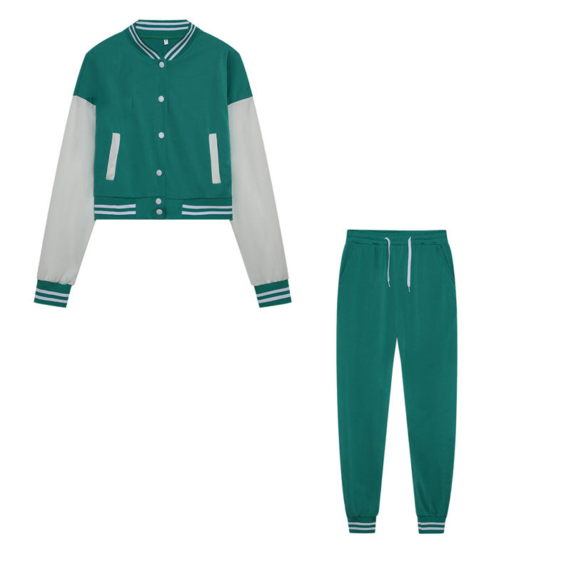 Damen Cozy Cropped Hoodie und Jogginghose Set Stalluxe