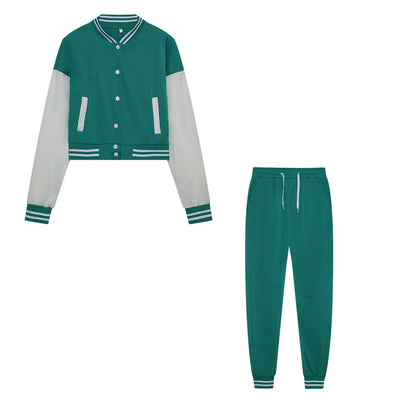 Damen Cozy Cropped Hoodie und Jogginghose Set Stalluxe