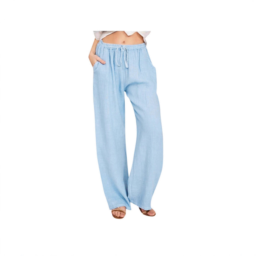 Damen weite Leinenhose Stalluxe
