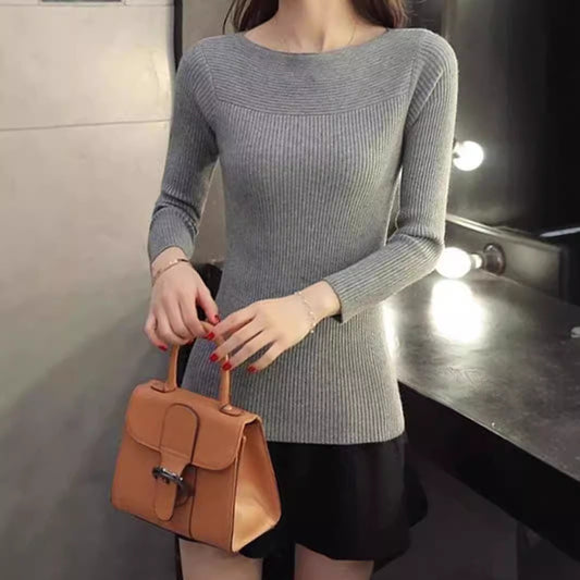 Damen Langärmliges, elegantes Strickoberteil Stalluxe