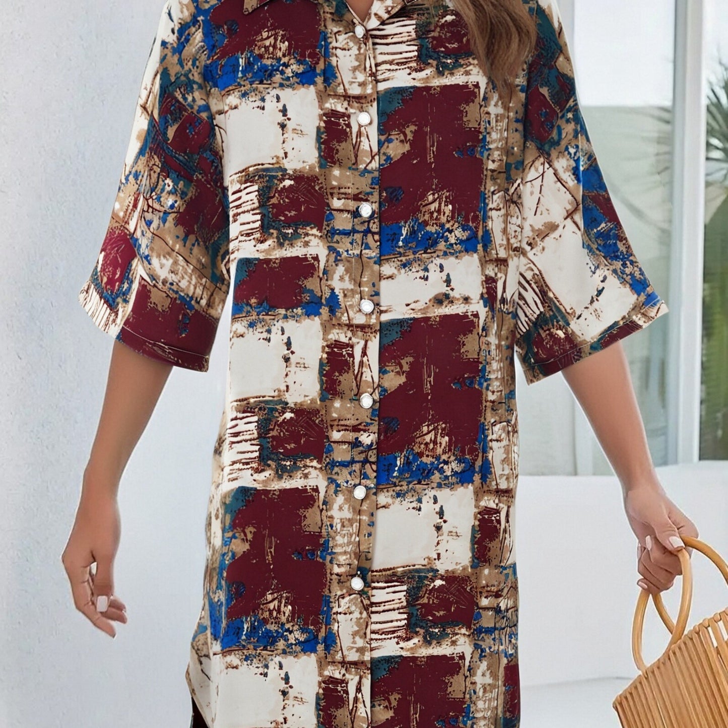 Damen Sommerliches Freizeitkleid mit farbenfrohem Blumenmuster und legerem Schnitt Stalluxe