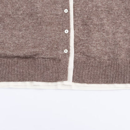 Damen lässige Strickjacke mit Rundhalsausschnitt und Knopfdetails Stalluxe