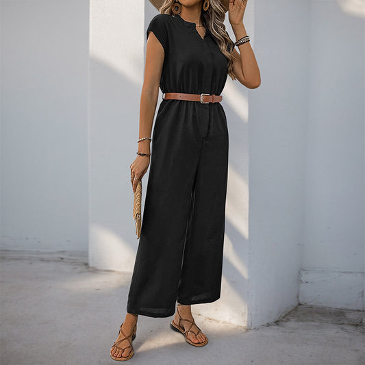Damen Jumpsuit mit weichem Material und tailliertem Schnitt Stalluxe