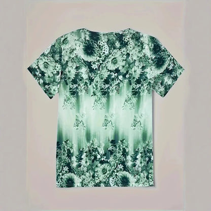 Damen Bluse mit floralen Motiven und Knopfleiste Stalluxe