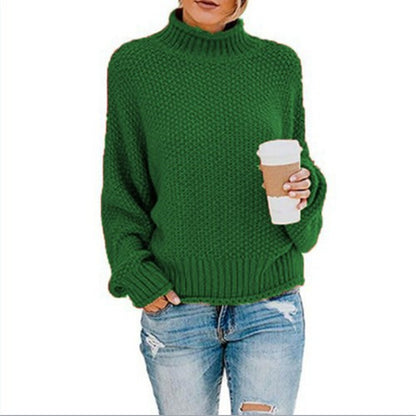 Damen Gemütlicher Pullover mit hohem Kragen und strukturierter Maschenoptik Stalluxe