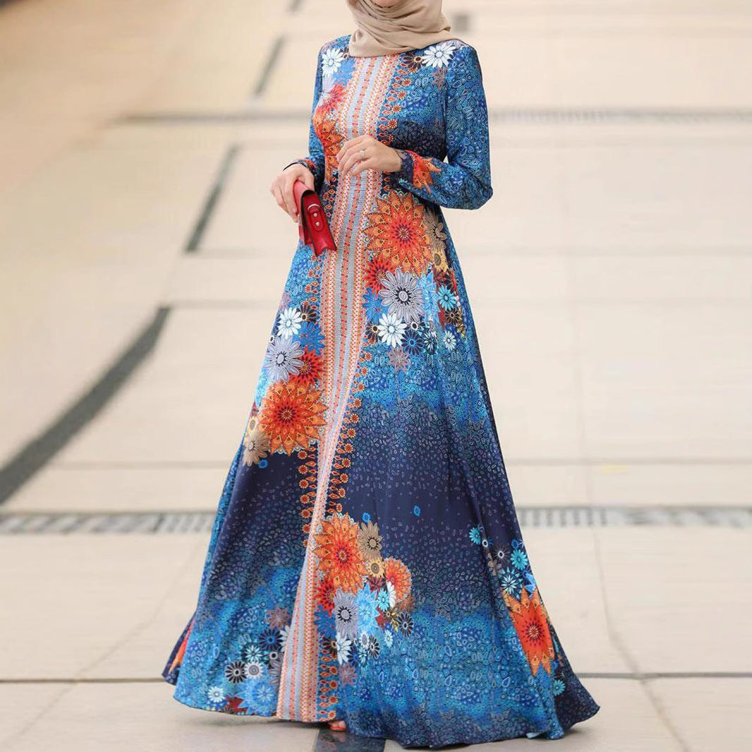 Damen Maxikleid mit floralen Akzenten und elegantem, fließendem Schnitt Stalluxe