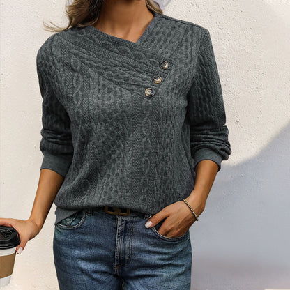 Damen Strickpullover mit dekorativen Knöpfen Stalluxe