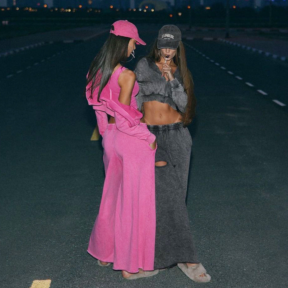 Damen Sportliches Sweatshirt- und Hosen-Set Stalluxe