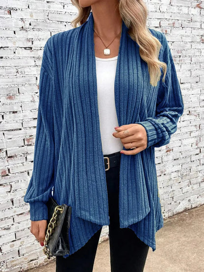 Damen Grobstrick-Kimono mit lässigem Schnitt und langen Ärmeln Stalluxe