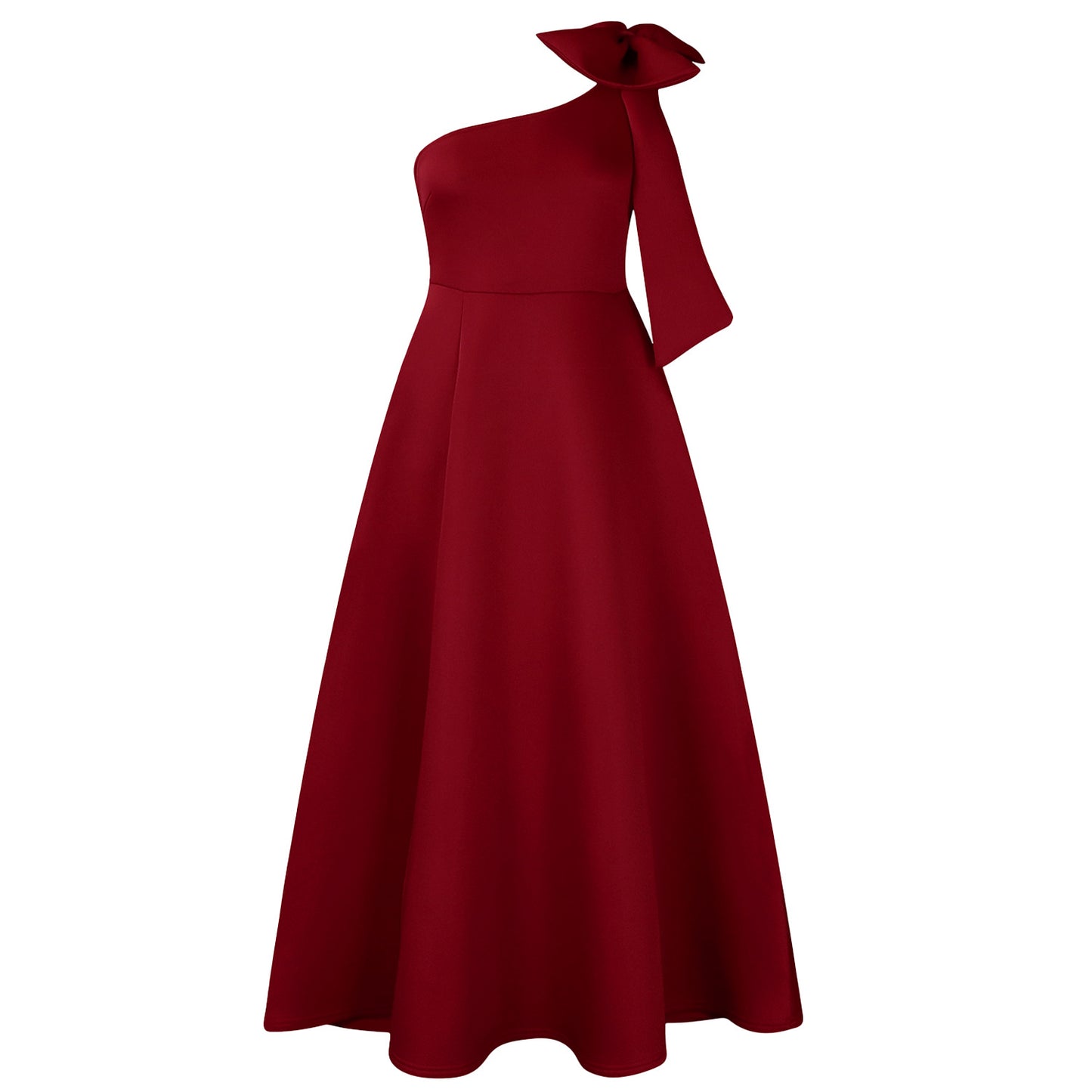 Damen Maxikleid mit asymmetrischem Schnitt und eleganter Schleife Stalluxe