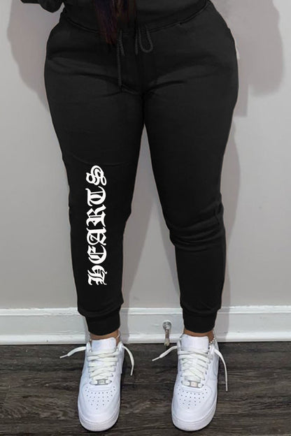 Damen bequeme Sweatpants mit seitlichem Schriftzug Stalluxe