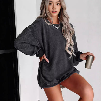 Damen Komfortabler Pullover mit Rippenstruktur Stalluxe
