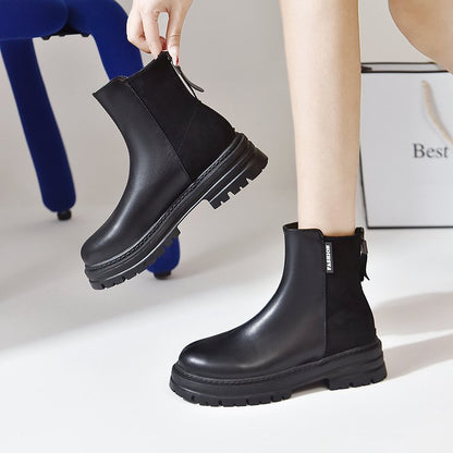 Damen Modische Chelsea-Stiefel mit rutschfester Profilsohle und elastischem Einsatz Stalluxe