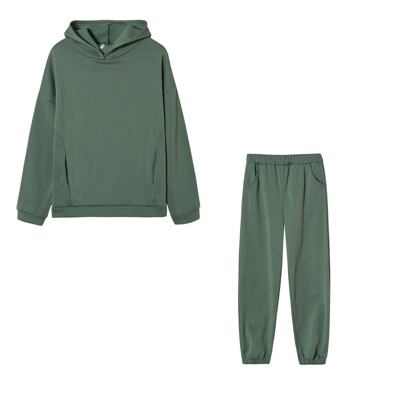 Damen bequeme Hoodie- und Jogginghose-Kombination Stalluxe