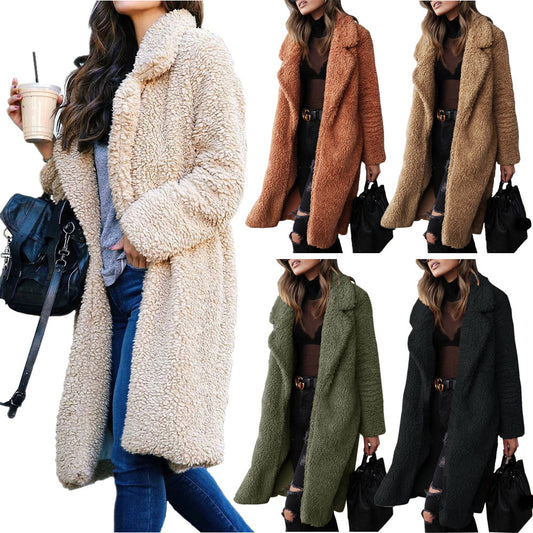Damen Kuschelige manteau aus Teddy-Fleece Stalluxe