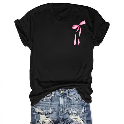 Damen T-Shirt mit kreativem Schriftzug und Rüschen-Details Stalluxe