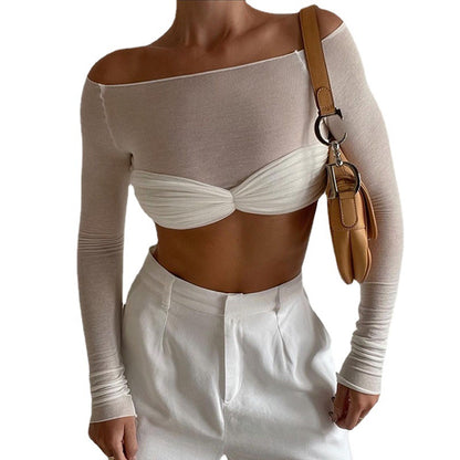 Damen Off-Shoulder Oberteil mit gerafftem Design Stalluxe
