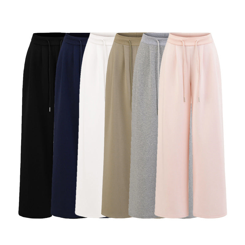 Damen Weite Jogginghose mit elastischem Bund und dekorativem Zugband Stalluxe