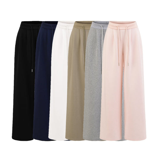 Damen Weite Jogginghose mit elastischem Bund und dekorativem Zugband Stalluxe