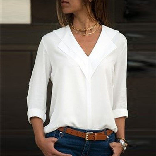 Damen Bluse mit modernem Kragen Stalluxe