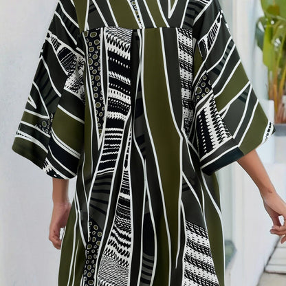 Damen Sommerliches Freizeitkleid mit farbenfrohem Blumenmuster und legerem Schnitt Stalluxe