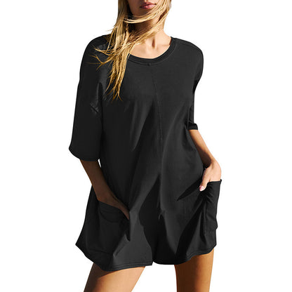 Damen sportliches Tunika-Kleid mit praktischen Taschen Stalluxe
