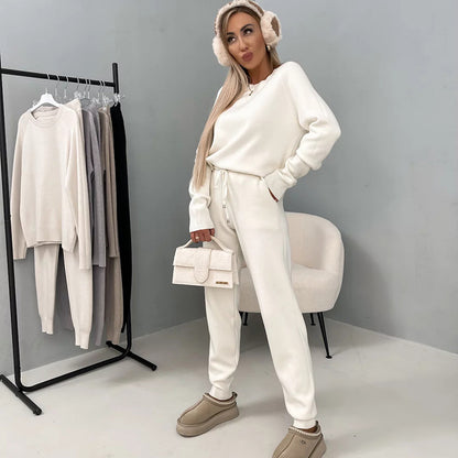 Damen Relaxed-Fit Fleeceanzug mit Kordelzug und praktischen Taschen Stalluxe