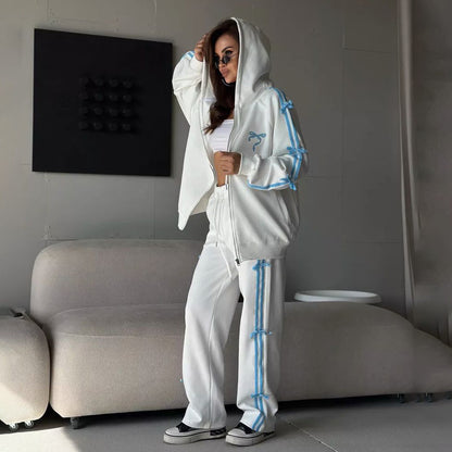 Damen Oversized Kapuzenjacke mit dekorativem Kordelzug Stalluxe