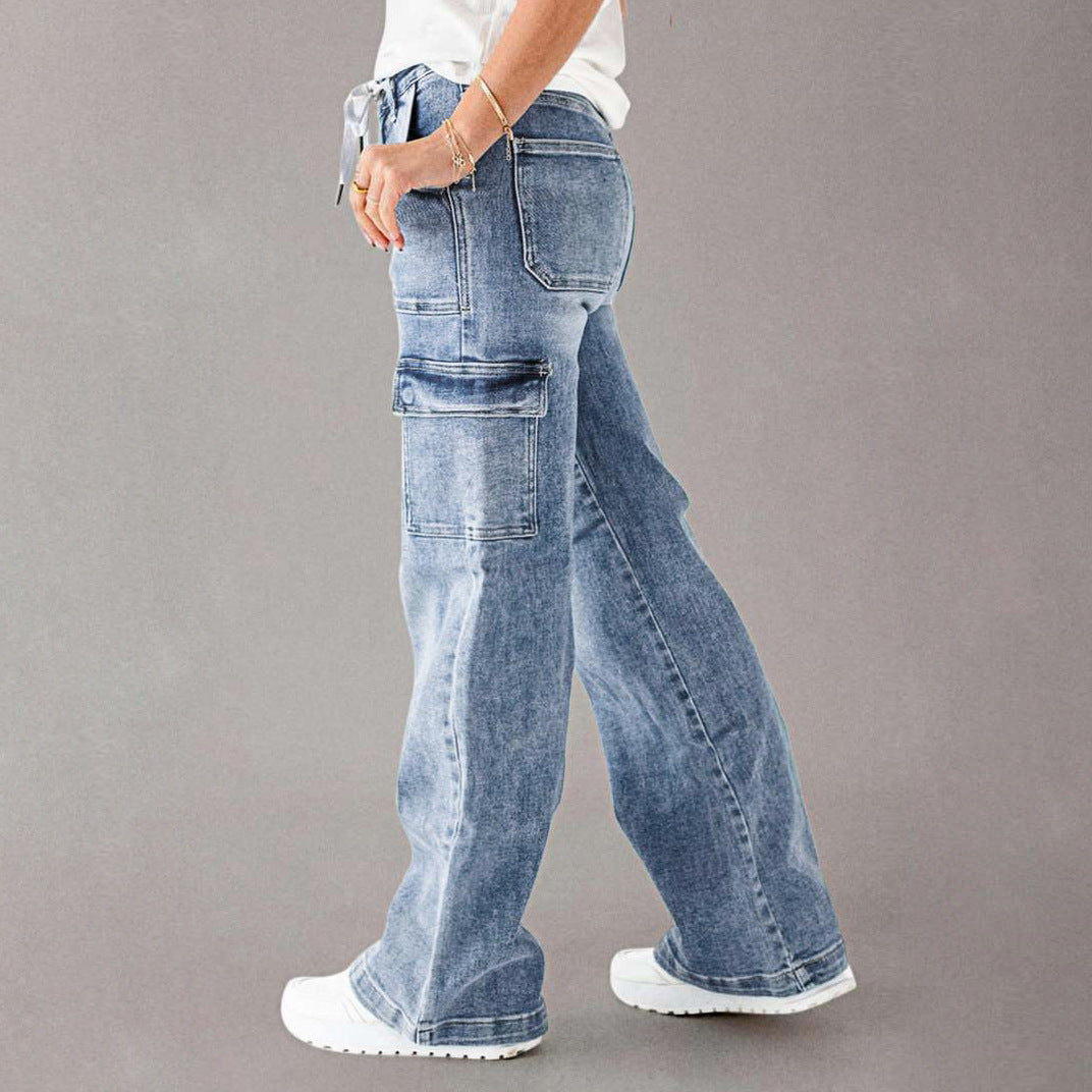 Damen Cargo-Jeans mit lässigem Schnitt und praktischen Taschen Stalluxe