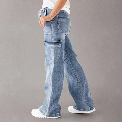 Damen Cargo-Jeans mit lässigem Schnitt und praktischen Taschen Stalluxe