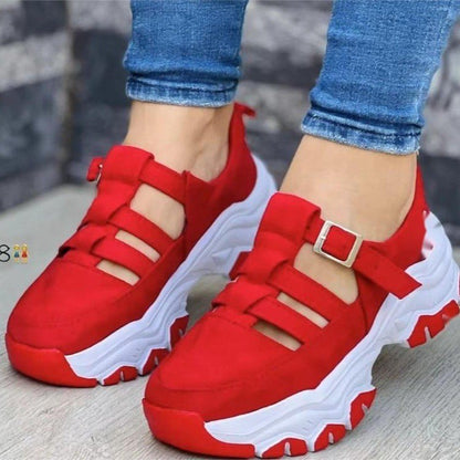 Damen Sportliche Schnürsandalen mit robustem Profil und verstellbaren Riemen Stalluxe