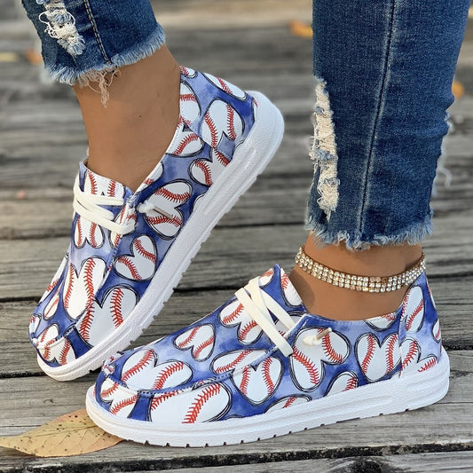 Damen Sneakers mit kreativem Baseball-Design Stalluxe