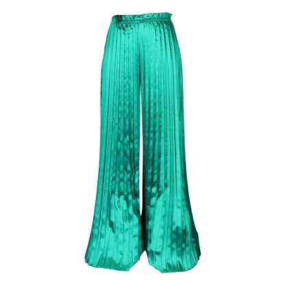 Damen Elegante Plisseehose mit weitem Bein und elastischem Bund Stalluxe