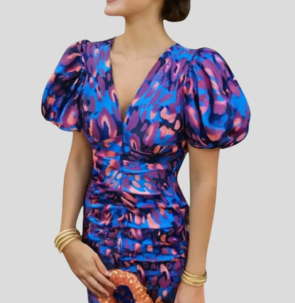 Damen Elegantes Kleid mit Volants und Spitzenelementen Stalluxe