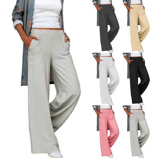 Damen Weite Freizeithose mit elastischem Bund und praktischen Seitentaschen Stalluxe