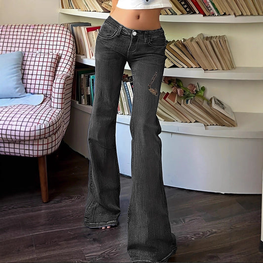 Damen Bootcut Jeans mit stylischem Destroyed-Design Stalluxe
