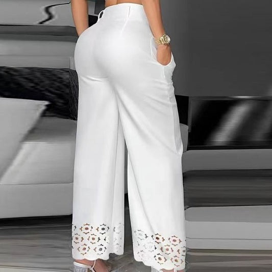 Damen elegante Culotte mit Spitzenverzierungen Stalluxe