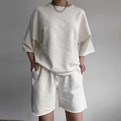 Damen lässiges Oversize Freizeit-Set mit weitem Schnitt und elastischem Bund Stalluxe