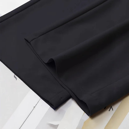 Damen elegante weite Hosen mit Dekorativen Knöpfen Stalluxe