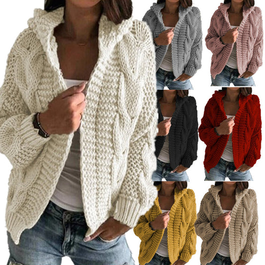 Damen Strickjacke mit voluminösem Zopfmuster und lässigem Schnitt Stalluxe