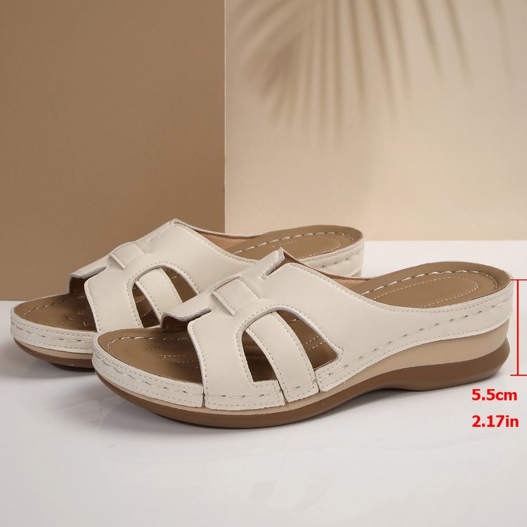 Damen bequeme Schlippersandalen mit anatomischer Fußbettung und verstellbaren Riemen Stalluxe