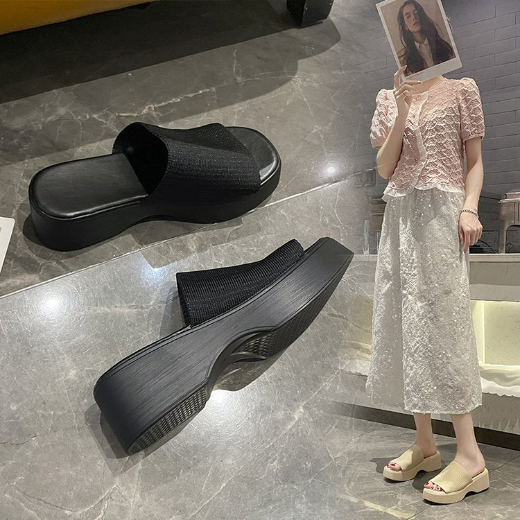 Damen Wedge-Pantoletten mit ergonomischem Fußbett und breiter Riemenpartie Stalluxe
