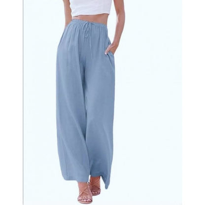 Damen Weite Palazzo-Hose mit elastischem Bund und seitlichen Taschen Stalluxe