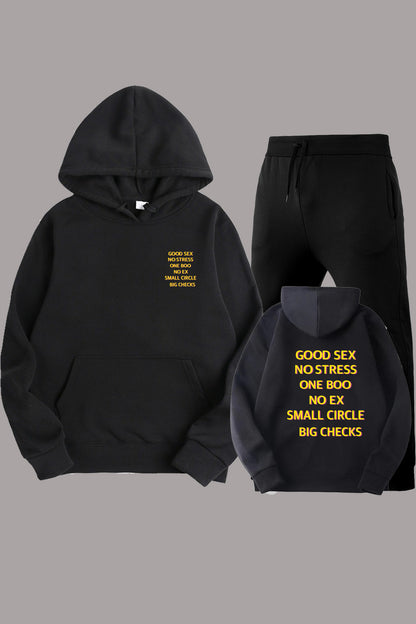 Damen Hoodie- und Jogginghose-Set mit motivierendem Schriftzug und lässigem Schnitt Stalluxe
