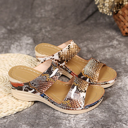 Damen bequeme Sandalen mit elastischen Riemen und rutschfester Sohle Stalluxe