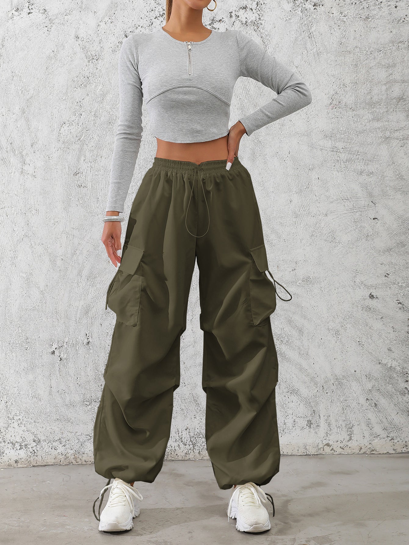 Damen Cargo-Hose im urbanen Utility-Stil mit seitlichen Taschen Stalluxe
