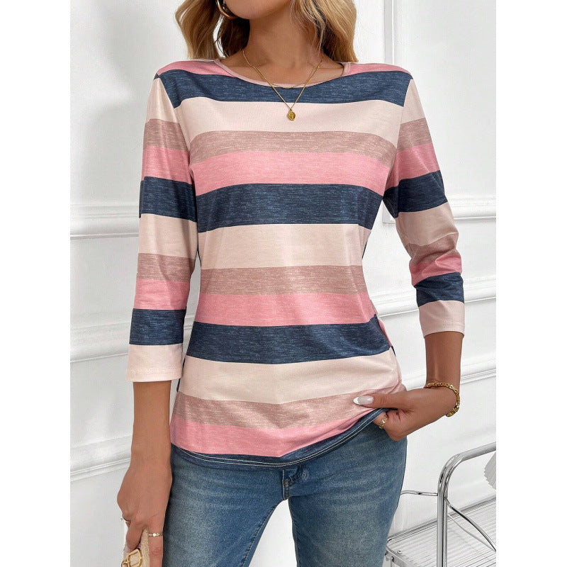 Damen Langarmshirt mit modischen Streifen Stalluxe