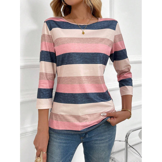 Damen Langarmshirt mit modischen Streifen Stalluxe