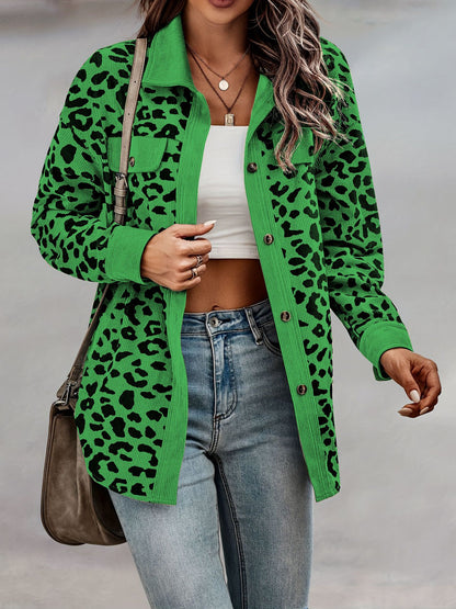 Damen lässige Leinenjacke im Animal-Print Stil Stalluxe